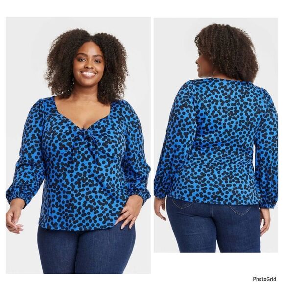 Ava & Viv Tops - Ava & Viv Dotted Blouse